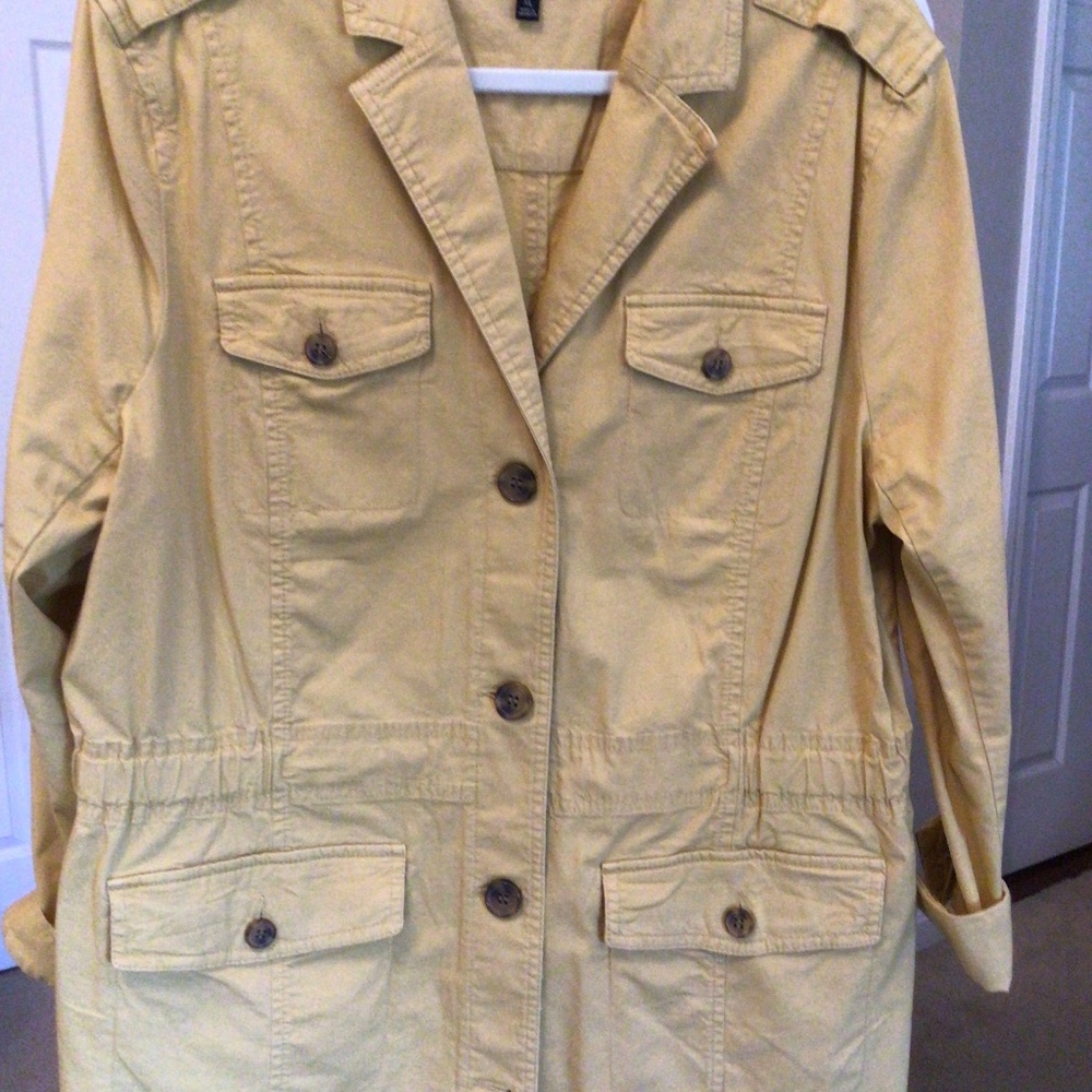 Talbots Jacket, Sz XL, Mustard/Gold